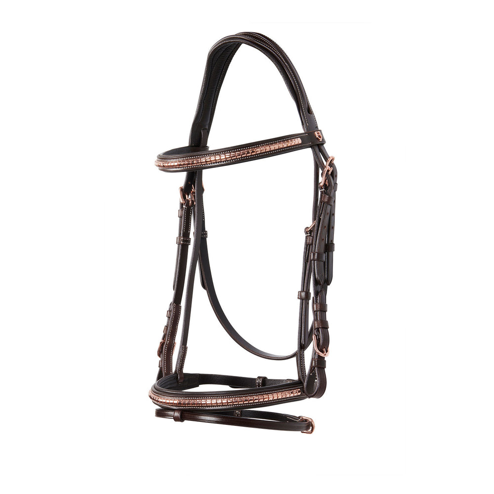 English clincher leather bridle colour rose g DARK BROWN