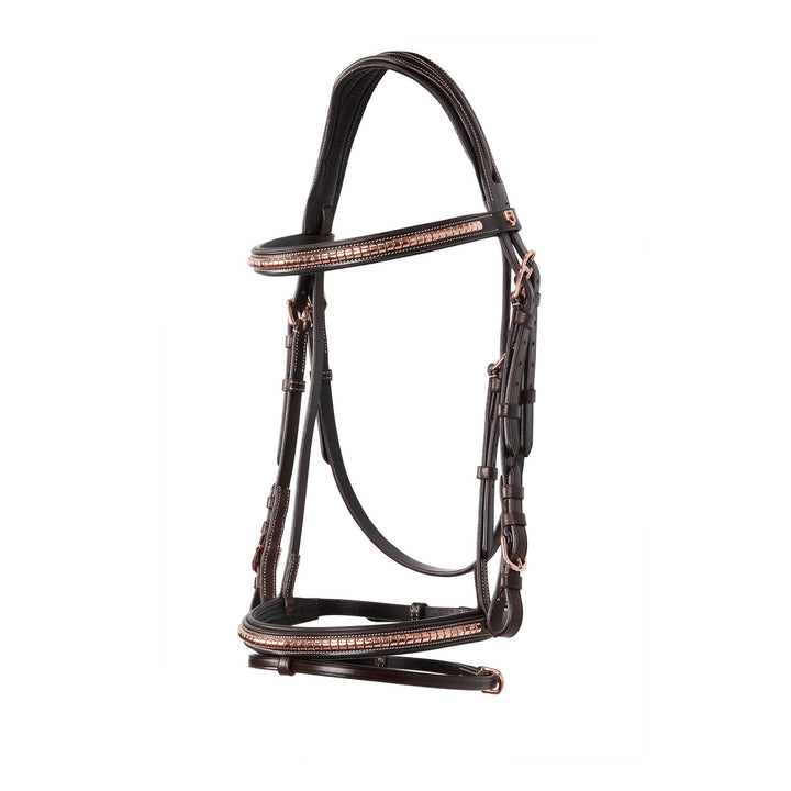 English clincher leather bridle colour rose g DARK BROWN