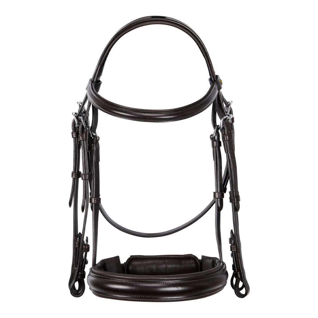 Leather dressage bridle without reins