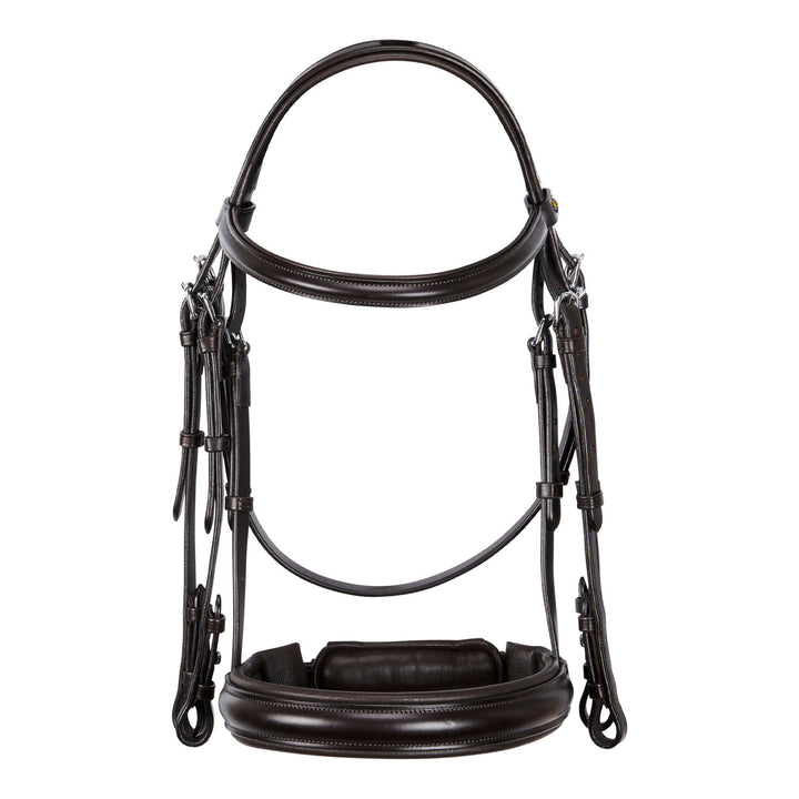 Leather dressage bridle without reins