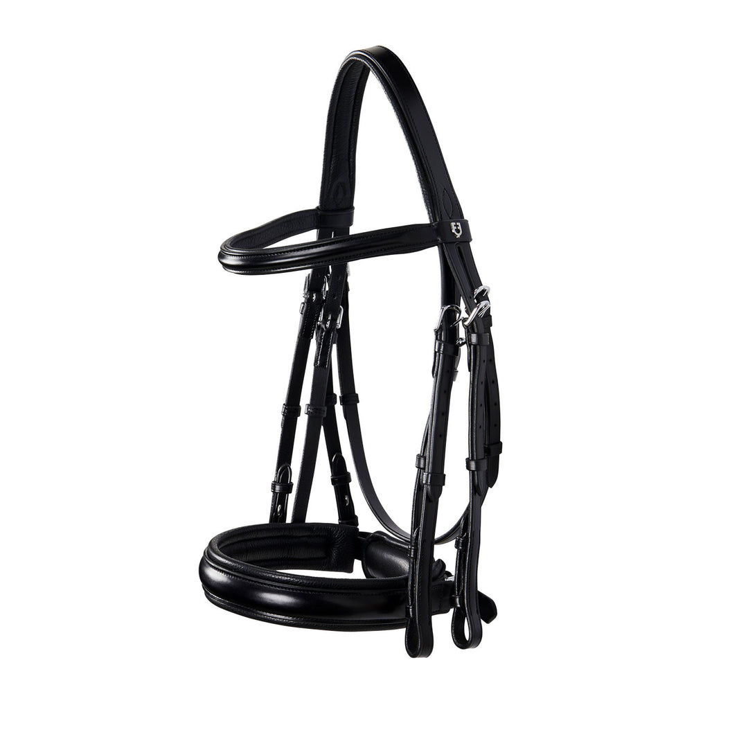 Leather dressage bridle without reins
