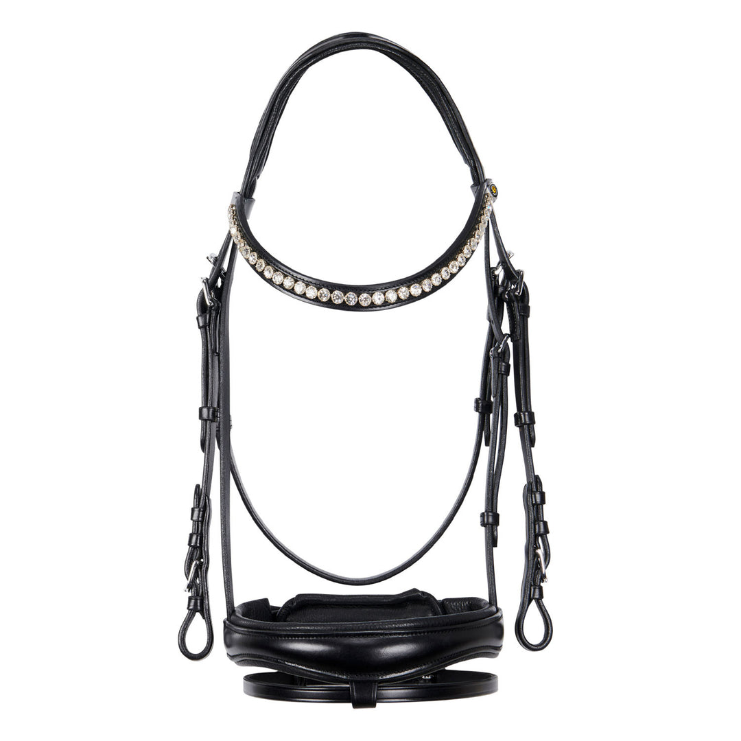 English leather bridle with glitter NEW BLACK