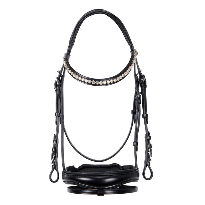 English leather bridle with glitter NEW BLACK