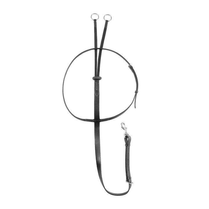 Leather collier martingale BLACK