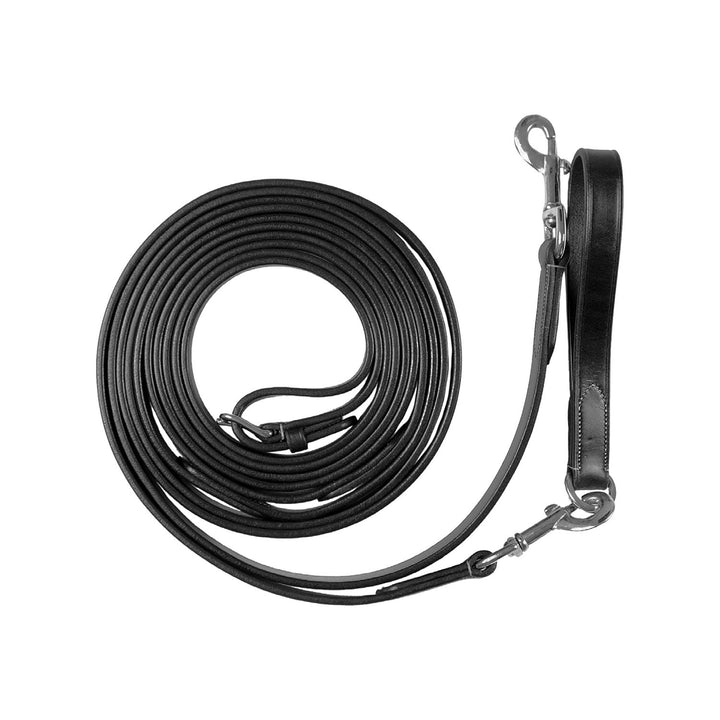 Leather draw reins BLACK