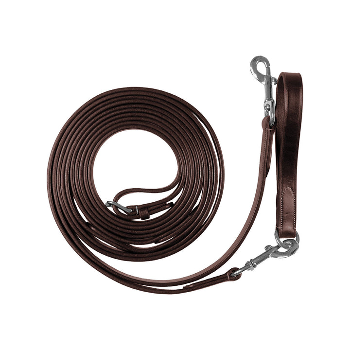 Leather draw reins DARK BROWN