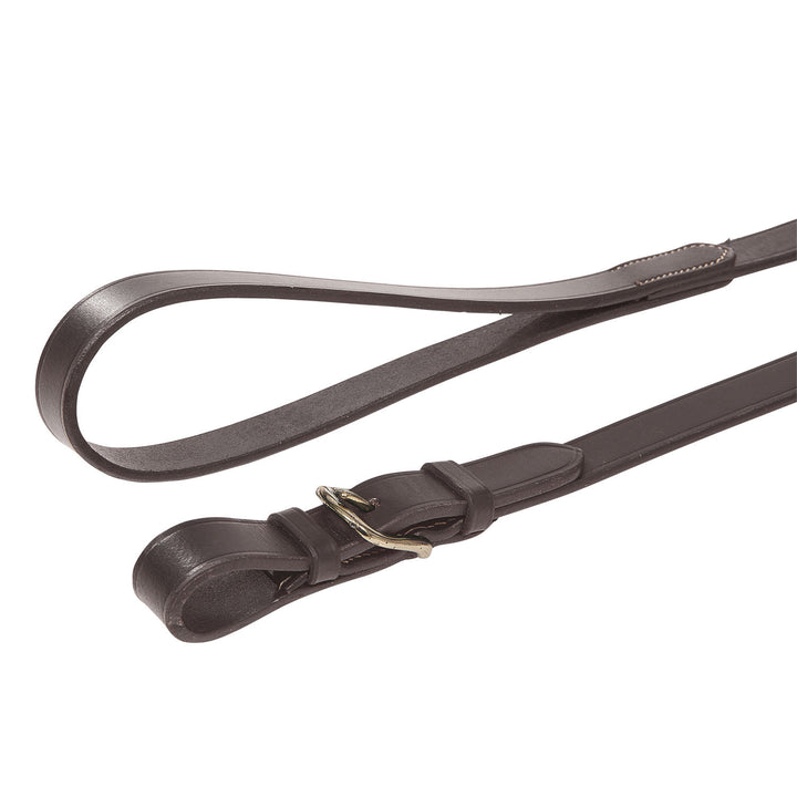 Lead rope with resistant brass chain DARK BROWN