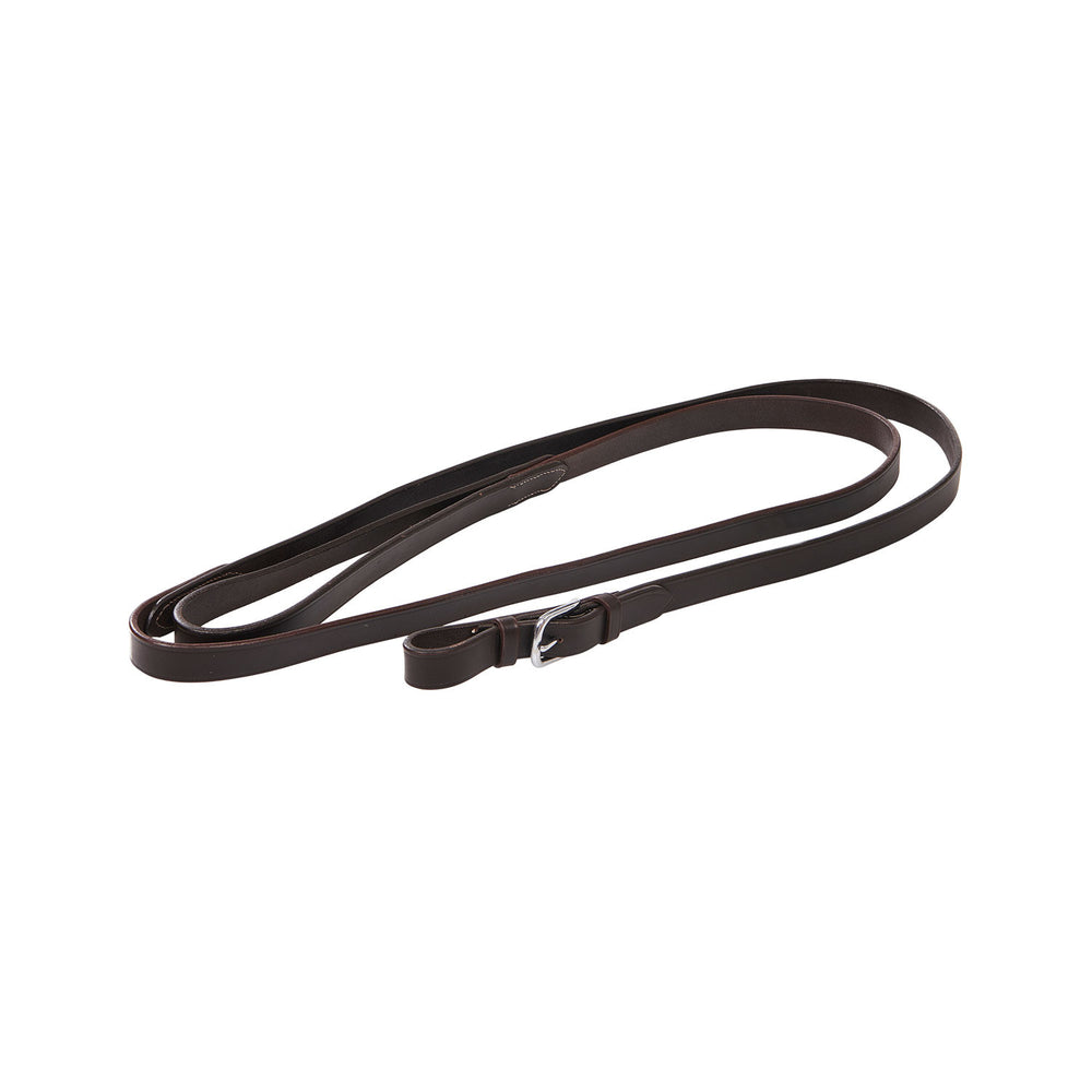 Lead rope with stable grip silver chain DARK BROWN