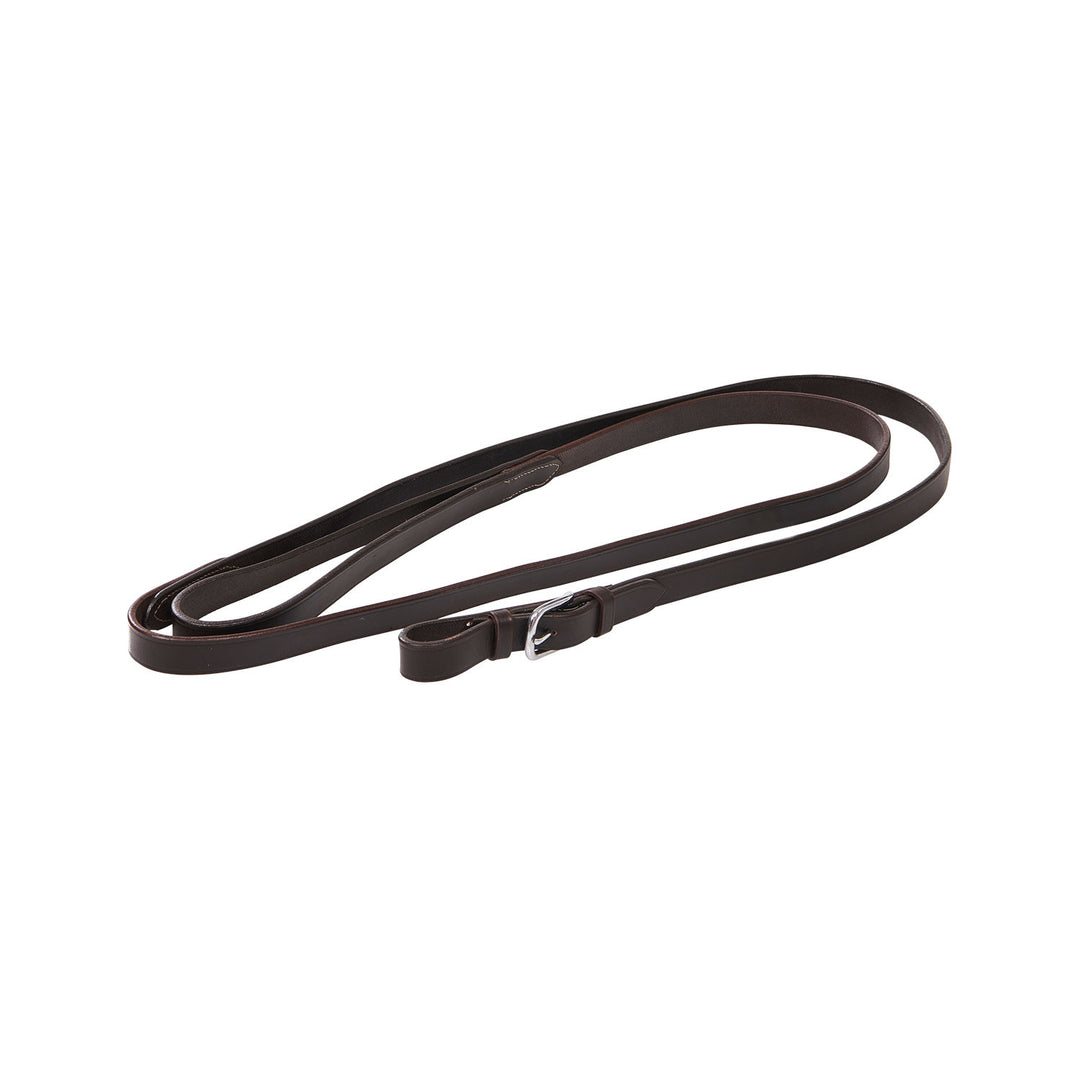 Lead rope with stable grip silver chain DARK BROWN