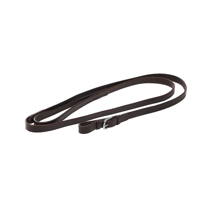 Lead rope with stable grip silver chain DARK BROWN
