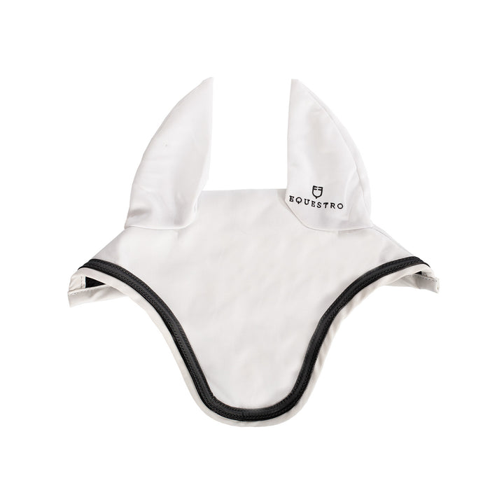Fly veil in stretch technical fabric with log WHITE