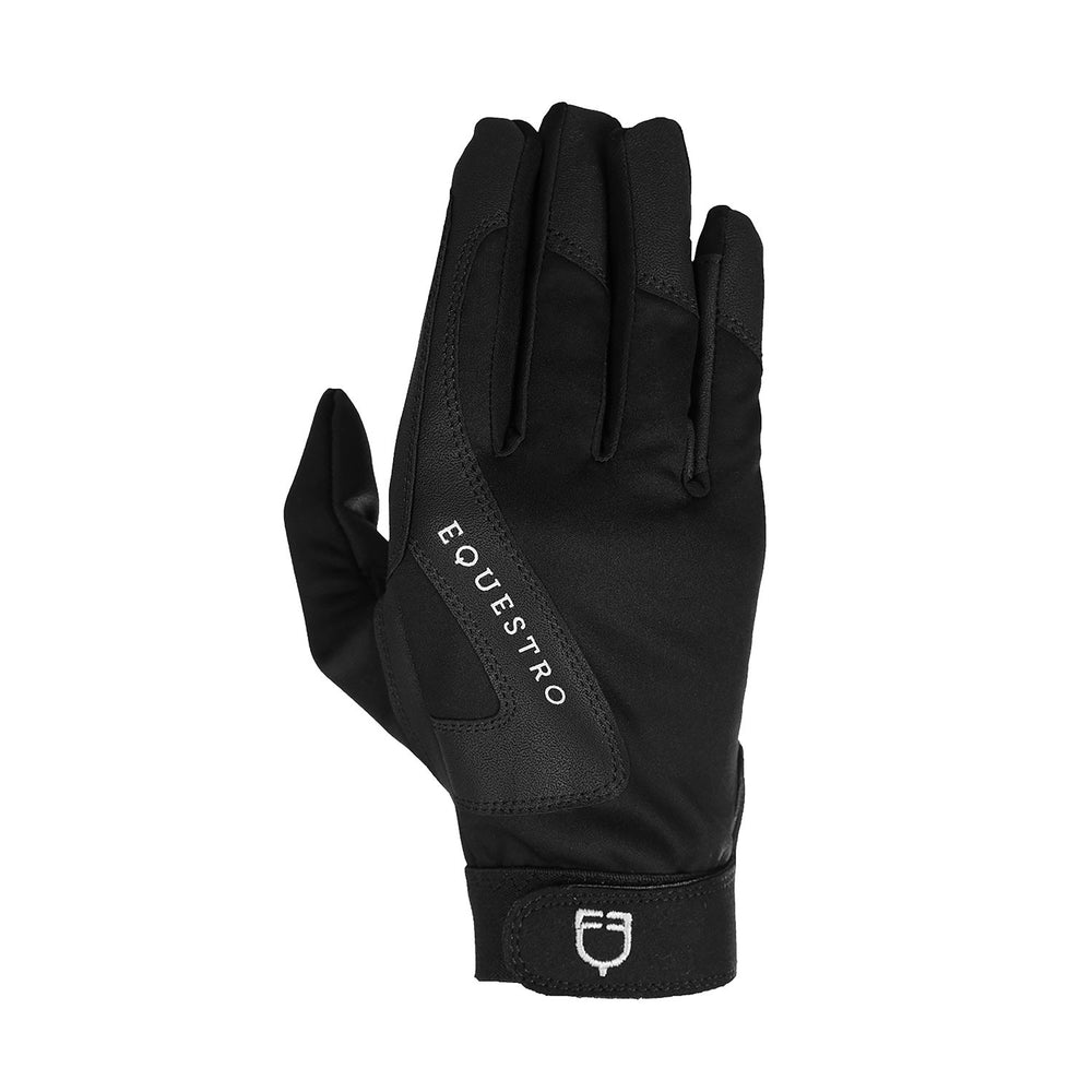 Technical fabric gloves with fleece lining BLACK