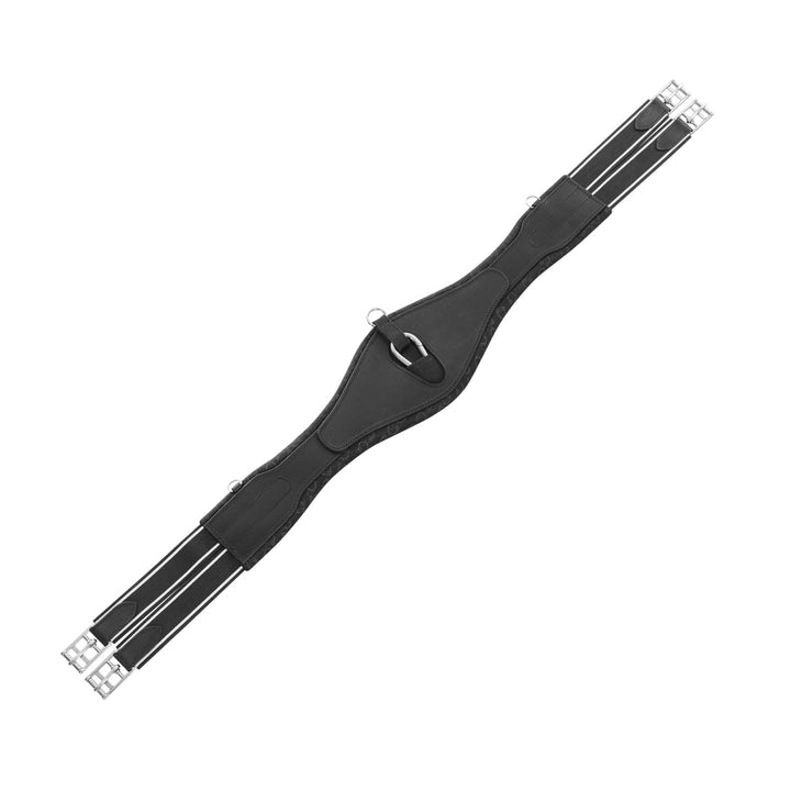 Jumping girth shaped leather BLACK