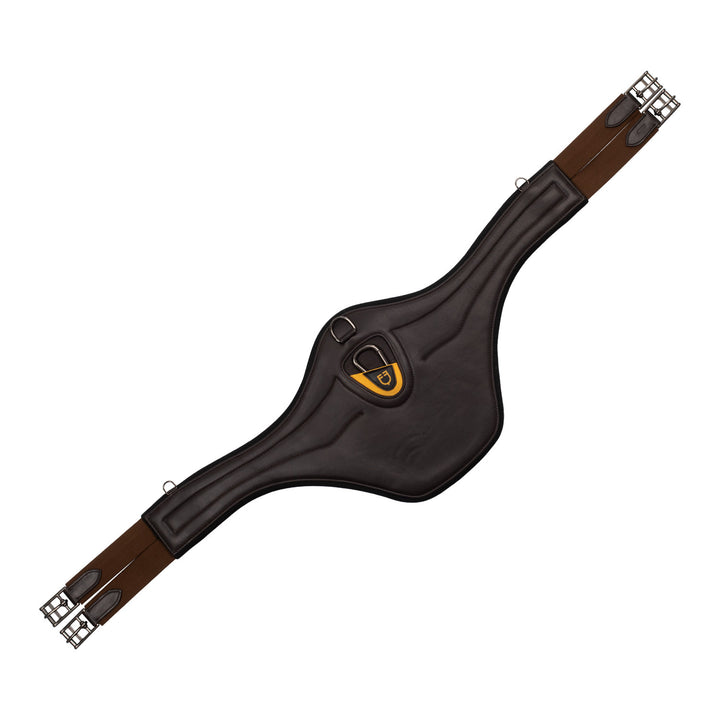 Jumping stud guard girth DARK BROWN