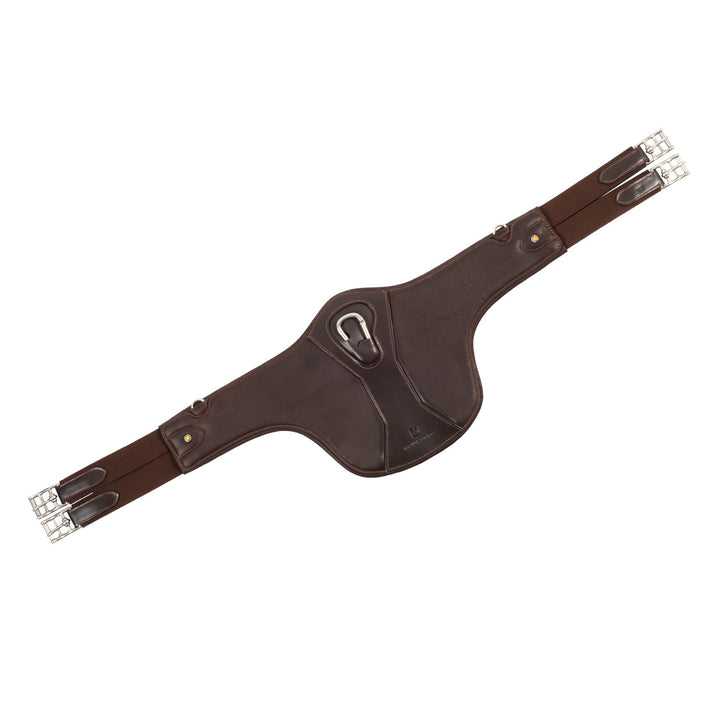 Jumping stud guard girth DARK BROWN