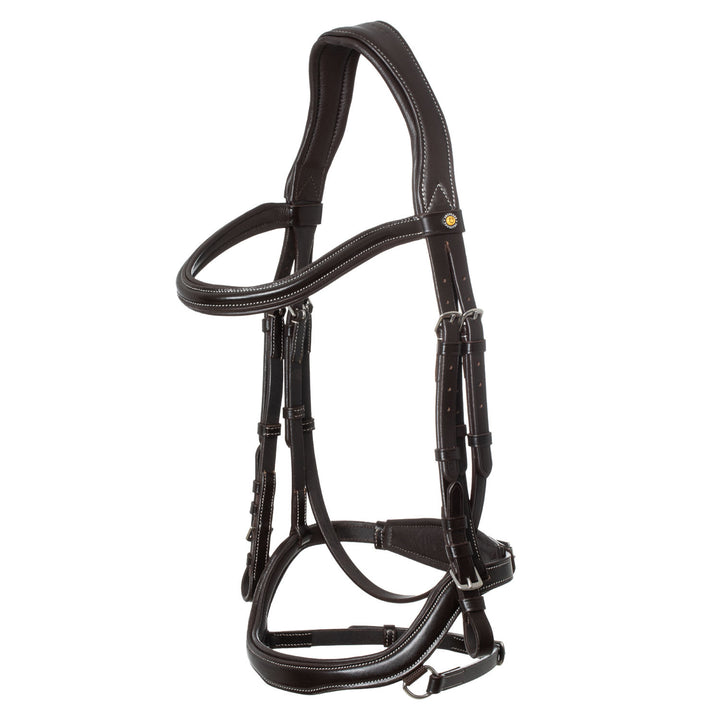 Anatomical bridle contrast stitching