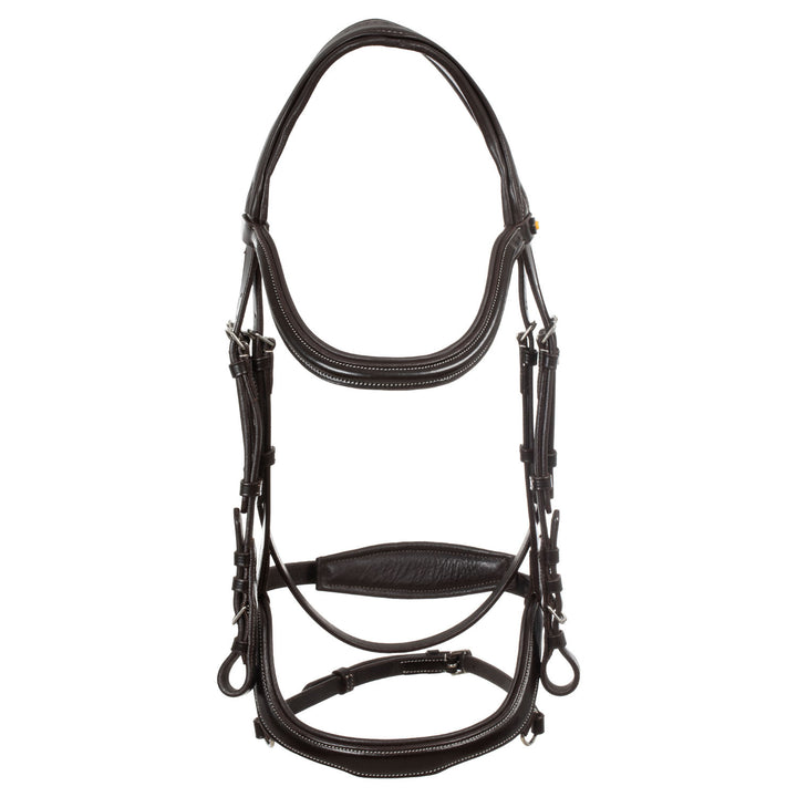Anatomical bridle contrast stitching