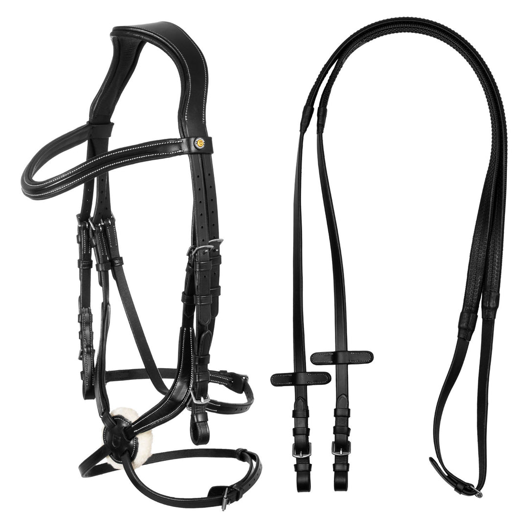 Mexican leather bridle BLACK