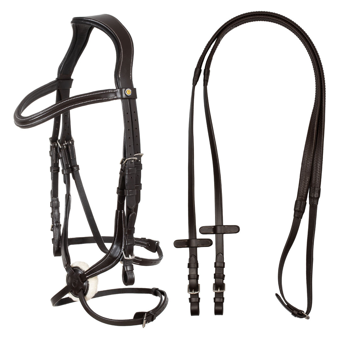 Mexican leather bridle DARK BROWN