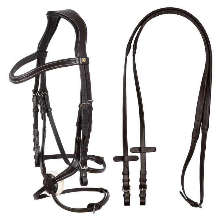 Mexican leather bridle DARK BROWN