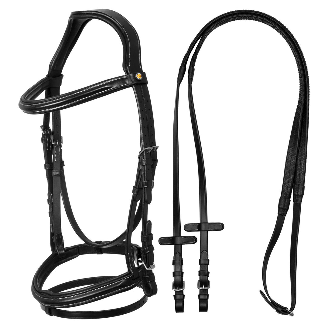 Raised and padded anatomical bridle BLACK