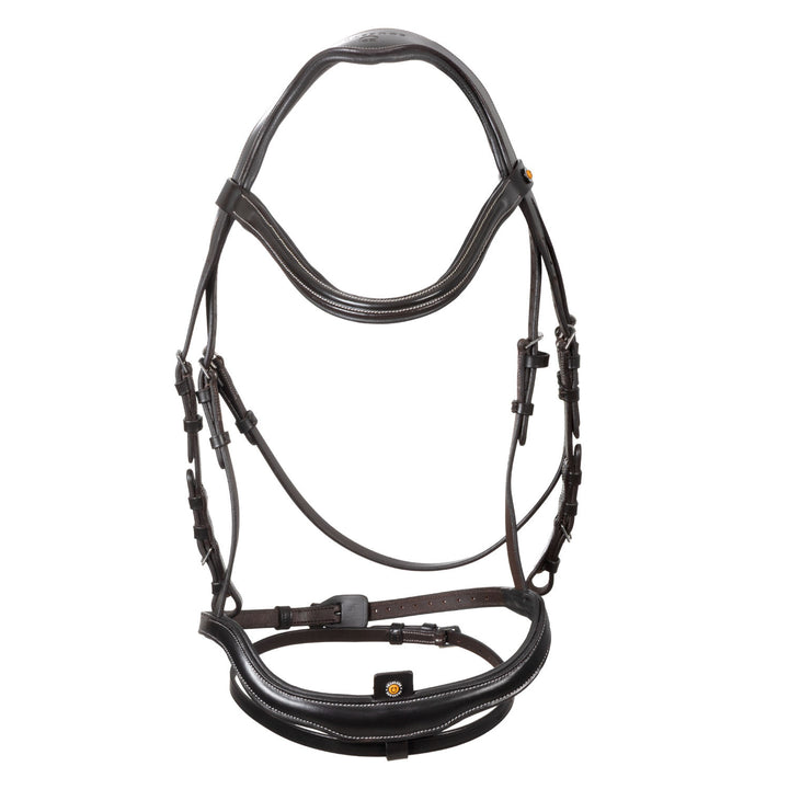 Anatomical bridle with curved noseband