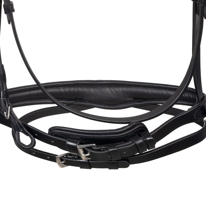 Anatomical bridle with fuchsia rhinestones
