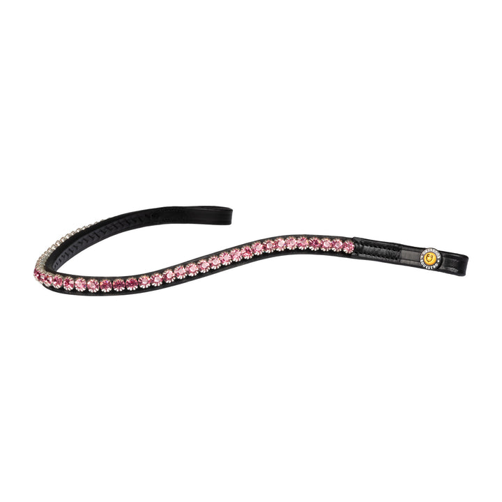 Stones Concept leather browband BLACK/PINK