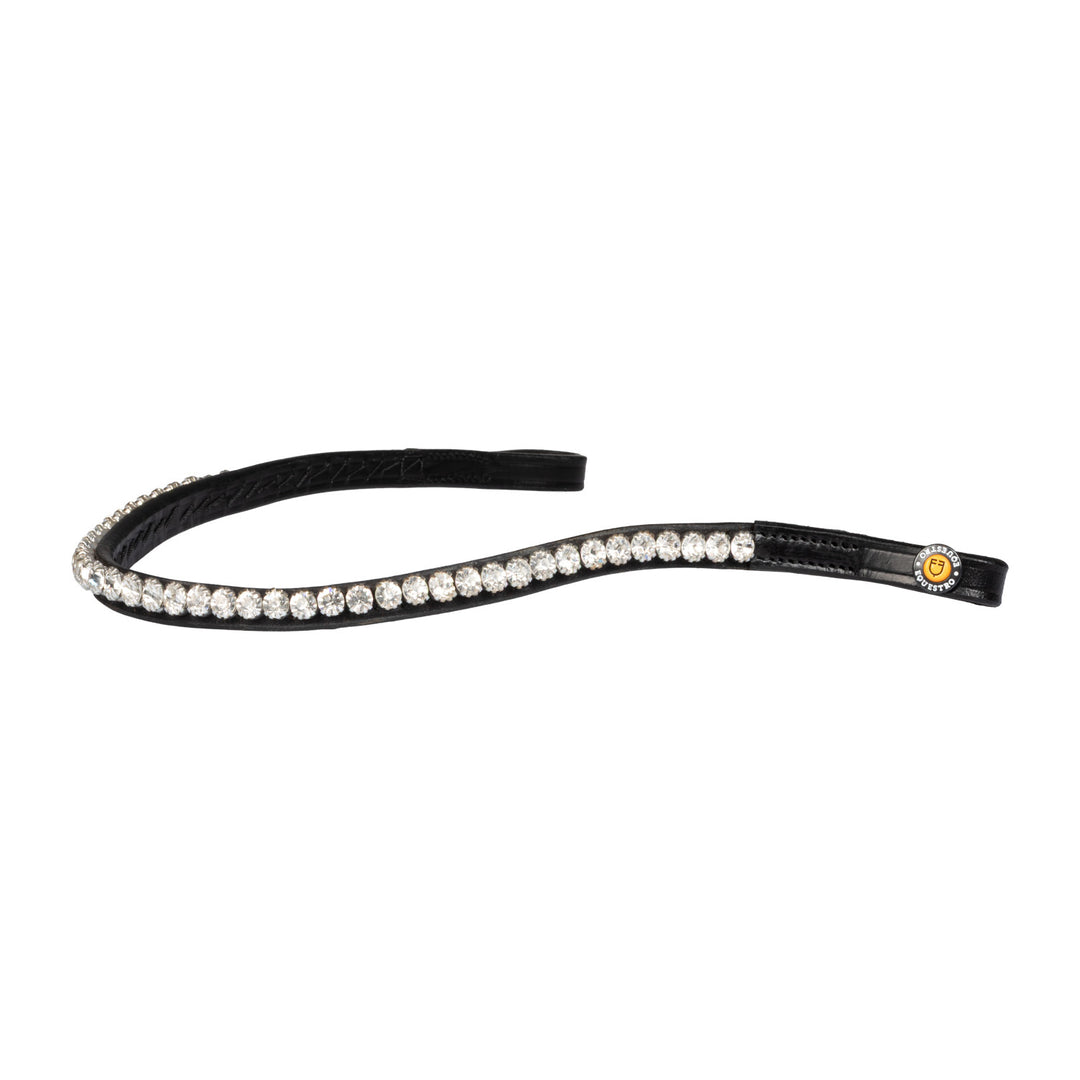 Stones Concept leather browband BLACK/SILVER