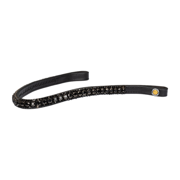 Triple Crystal Row Browband BLACK/BLACK