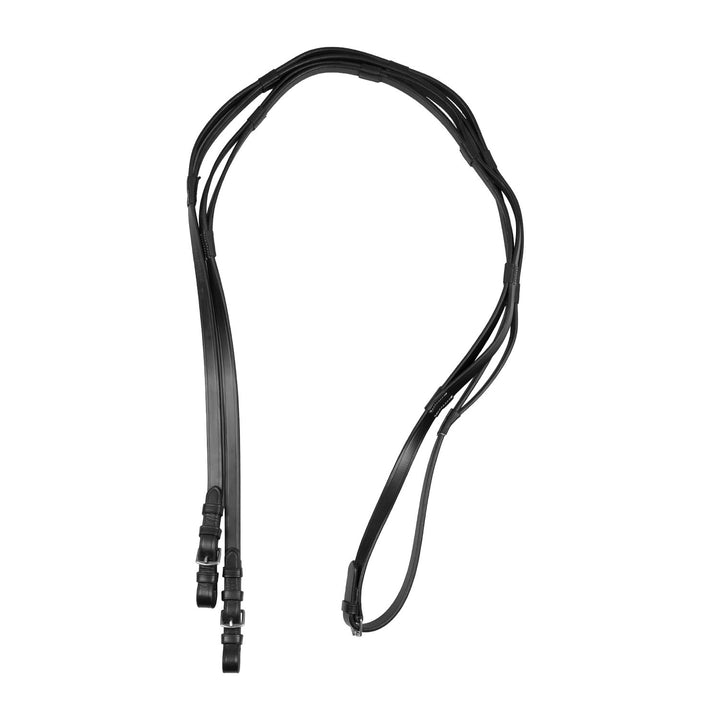 Leather reins with stainless steel buckles BLACK