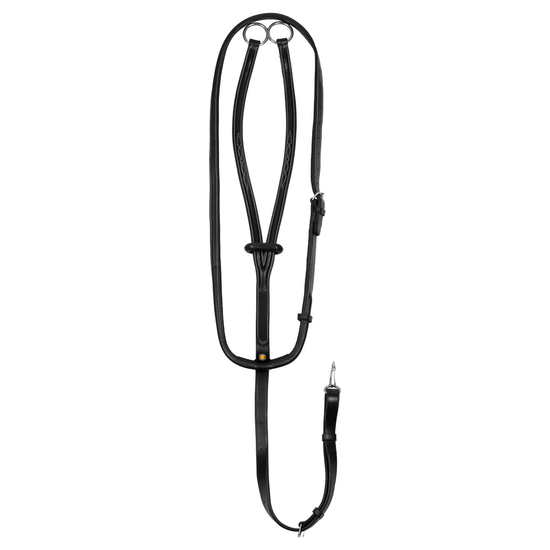 Collier martingale with contrast stitching BLACK