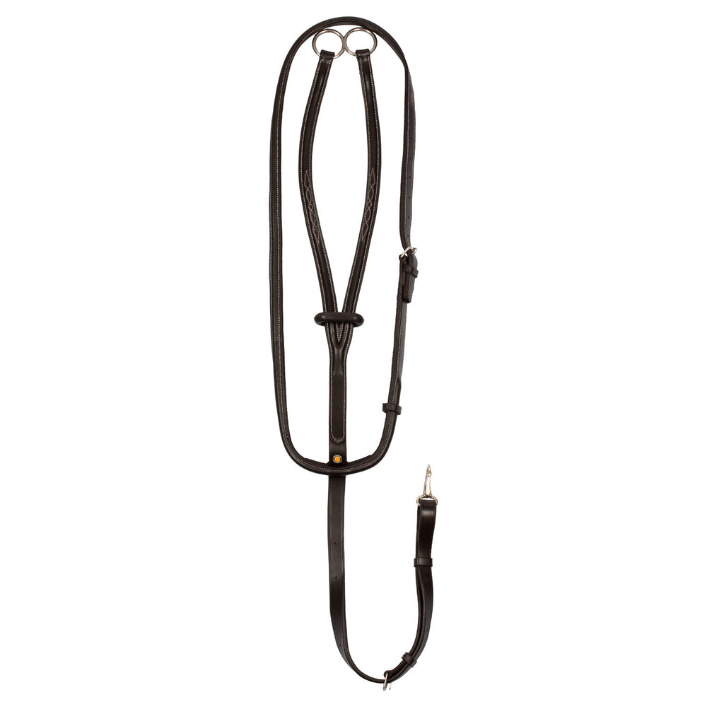 Collier martingale with contrast stitching DARK BROWN