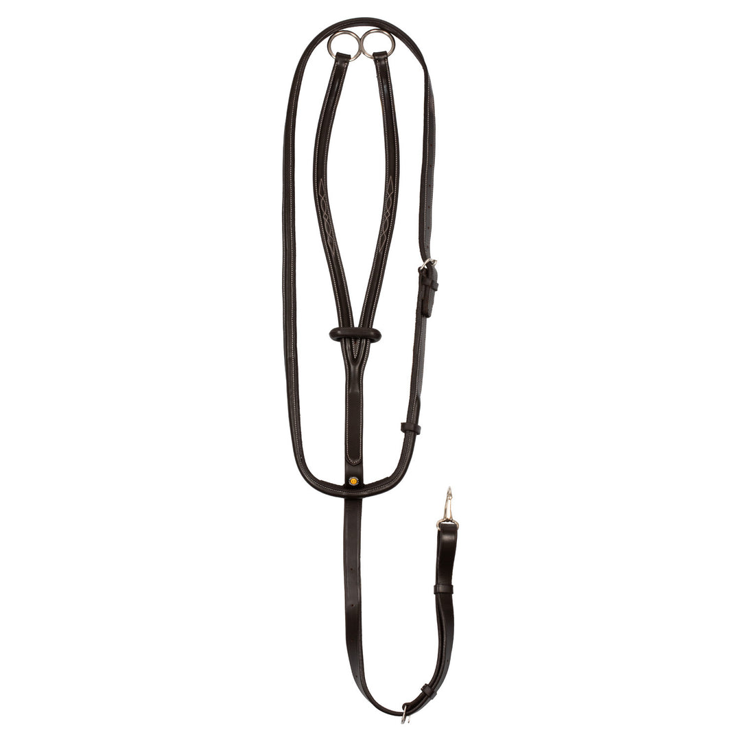 Collier martingale with contrast stitching DARK BROWN