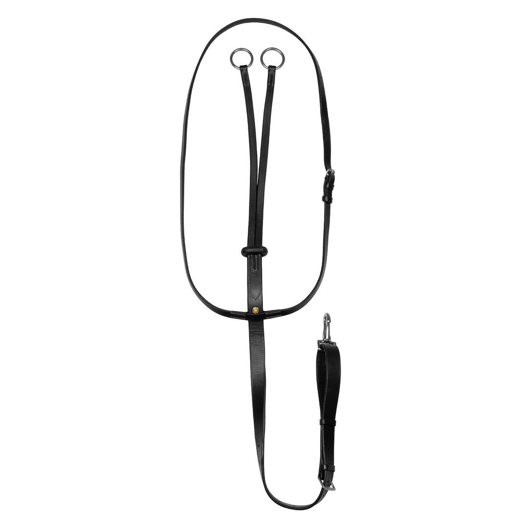 Collier martingale with silver stitching BLACK
