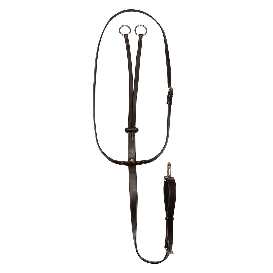 Collier martingale with silver stitching DARK BROWN