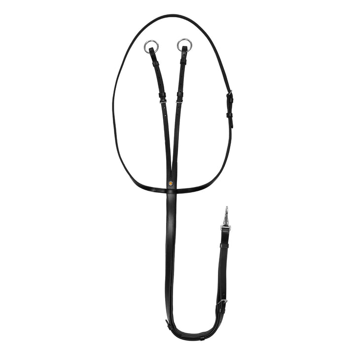 Martingale leather silver seams BLACK
