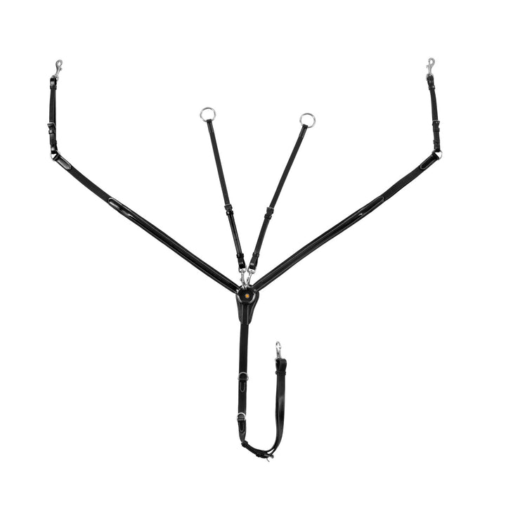 LEATHER BREASTPLATE WITH ELASTIC INSERTS &amp; RE BLACK