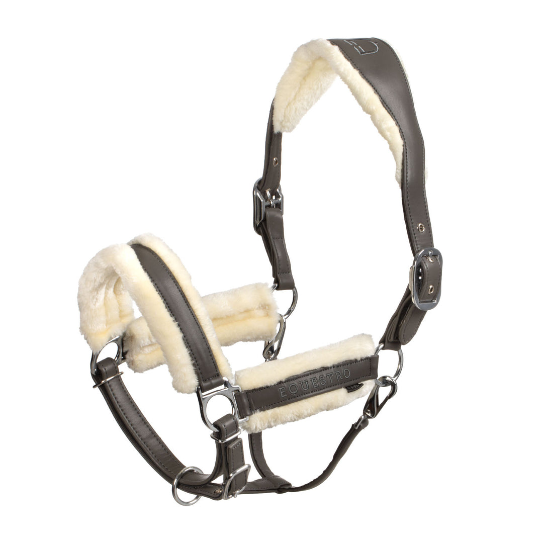 Polypropylene halter with faux sheepskin padd GREY