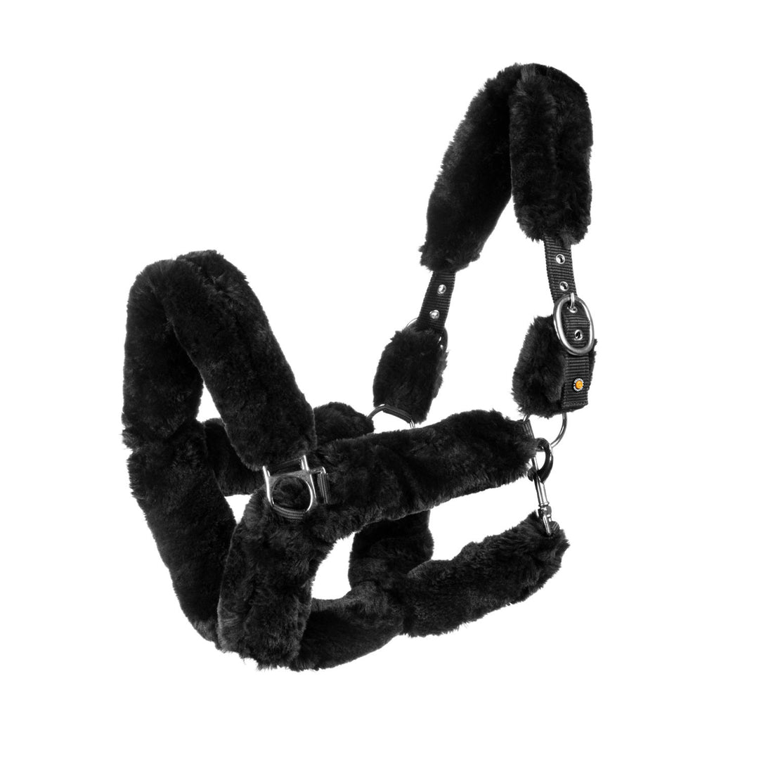Polypropilene halter with faux sheepskin coat BLACK/BLACK