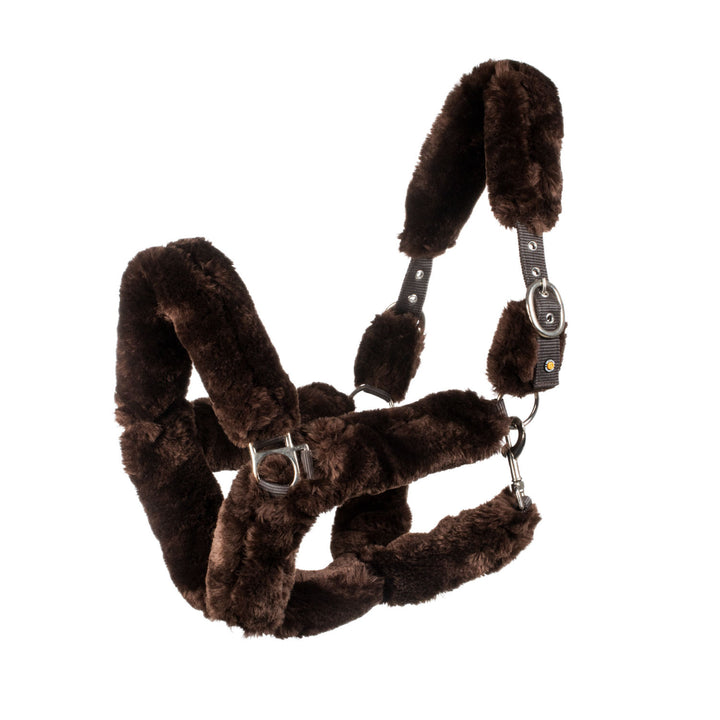 Polypropilene halter with faux sheepskin coat BROWN/BROWN