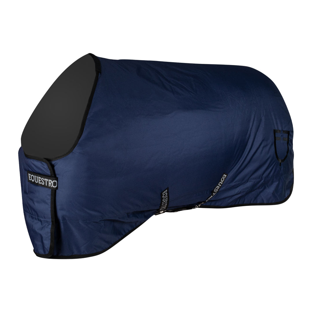 Rip-stop stable rug with logo NAVY