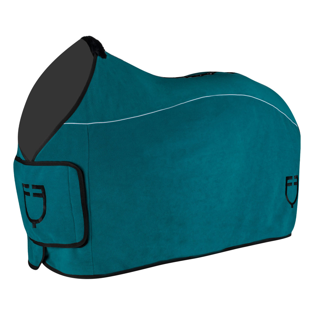 Fleece rug with flap front closure PETROL