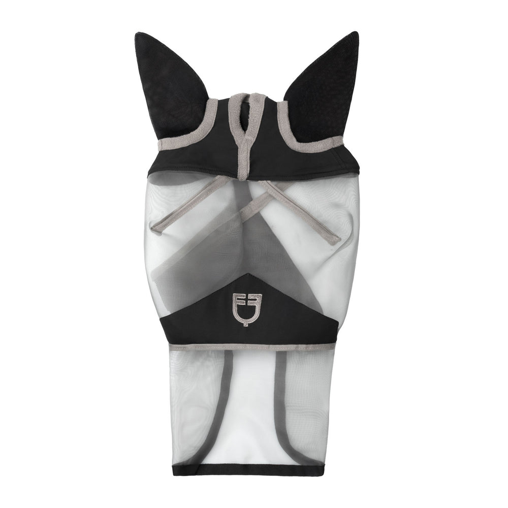 Full face fly mask with logo GREY