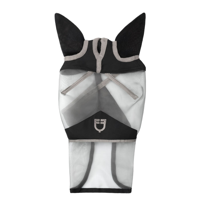 Full face fly mask with logo GREY