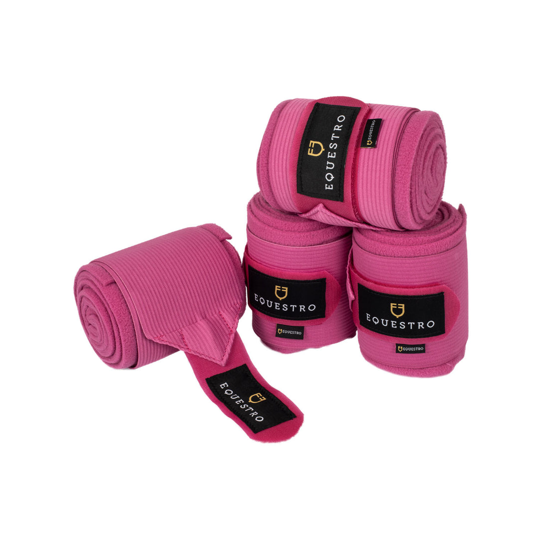 Breathable fleece bandages with elastic FUCSIA