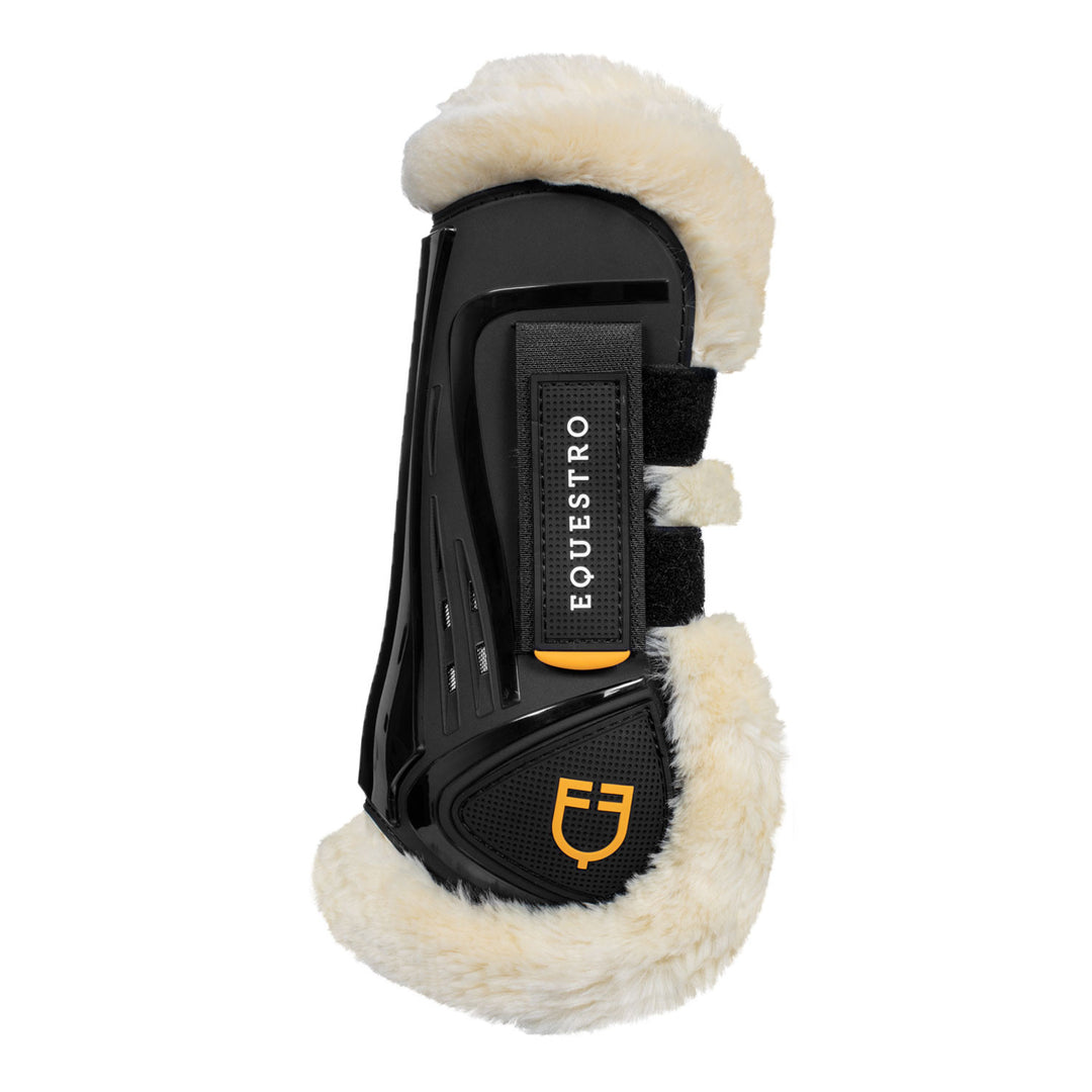 Tendon boots TPU and synthetic sheepskin BLACK