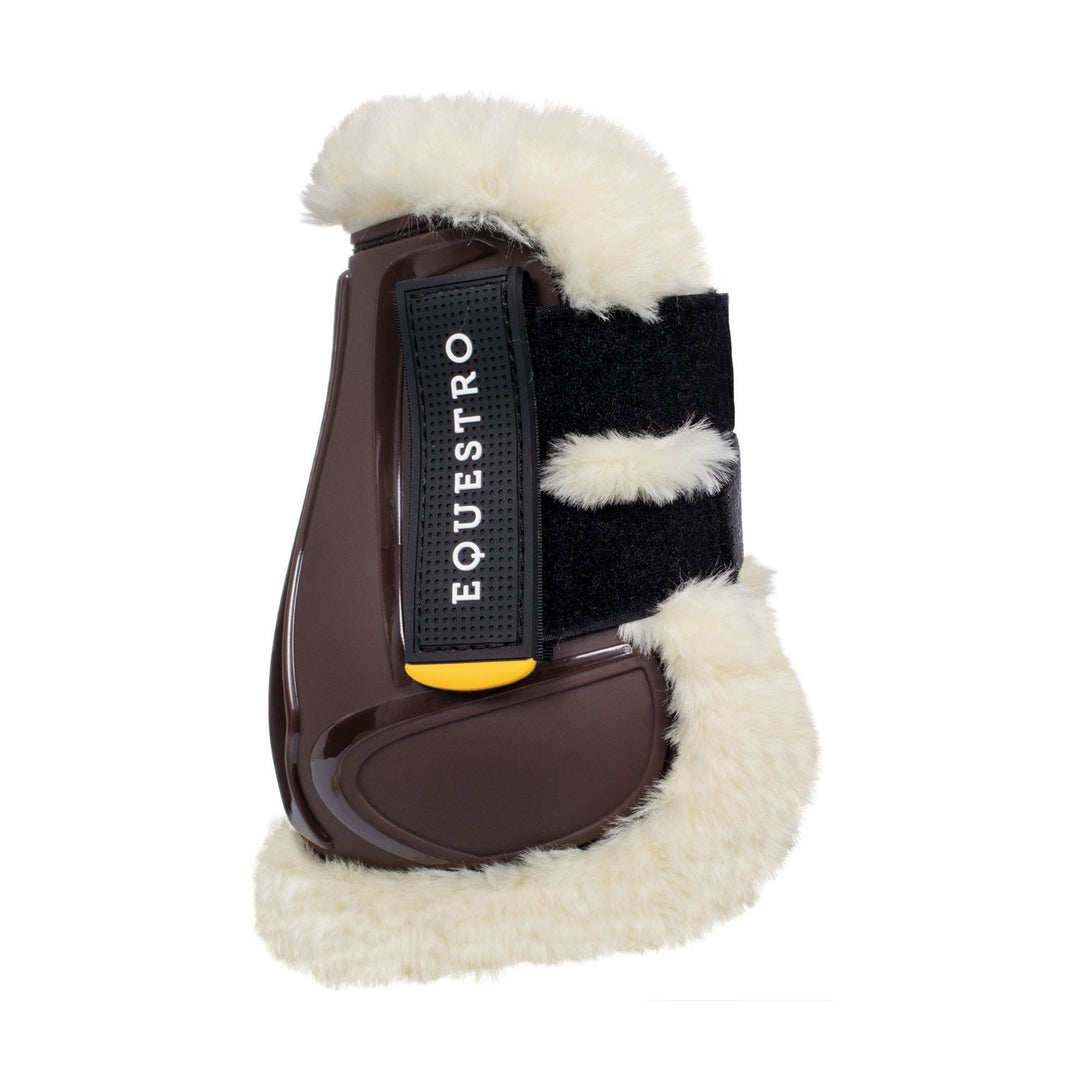Fetlock boots in TPU and synthetic sheepskin BROWN