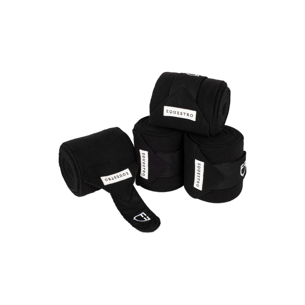 Breathable fleece pony bandages BLACK/BLACK