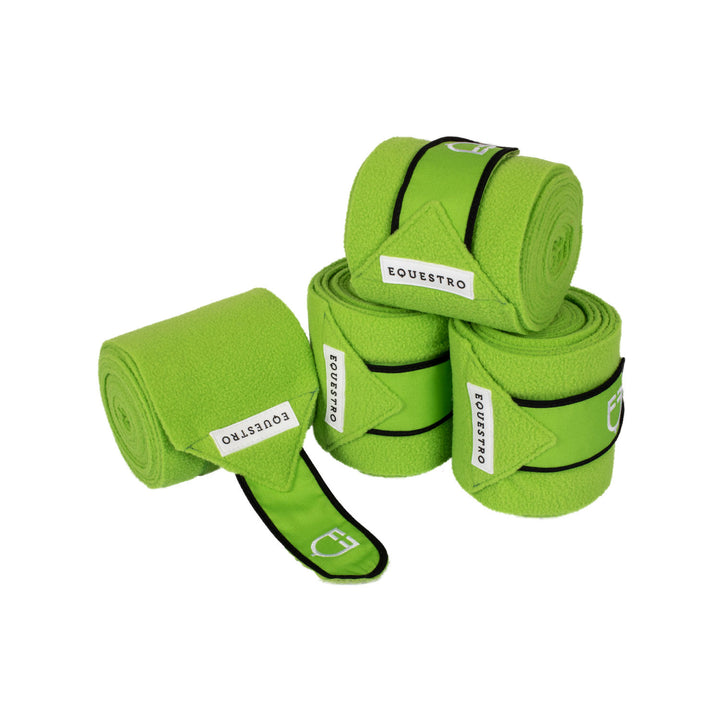 Fleece bandages with hook-and-loop fastening LIME/BLACK